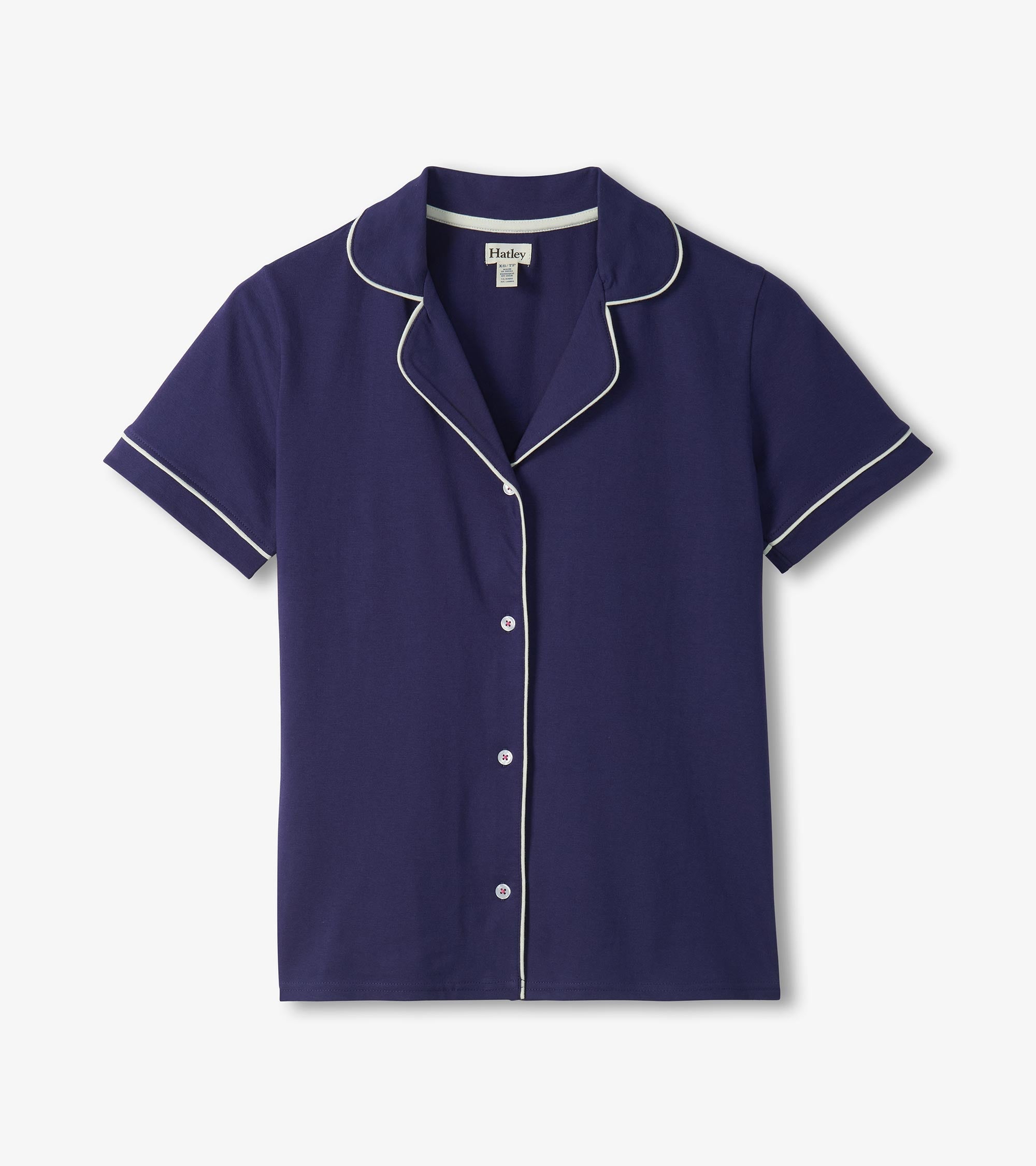 Women's Classic Navy Short Pajama Set
