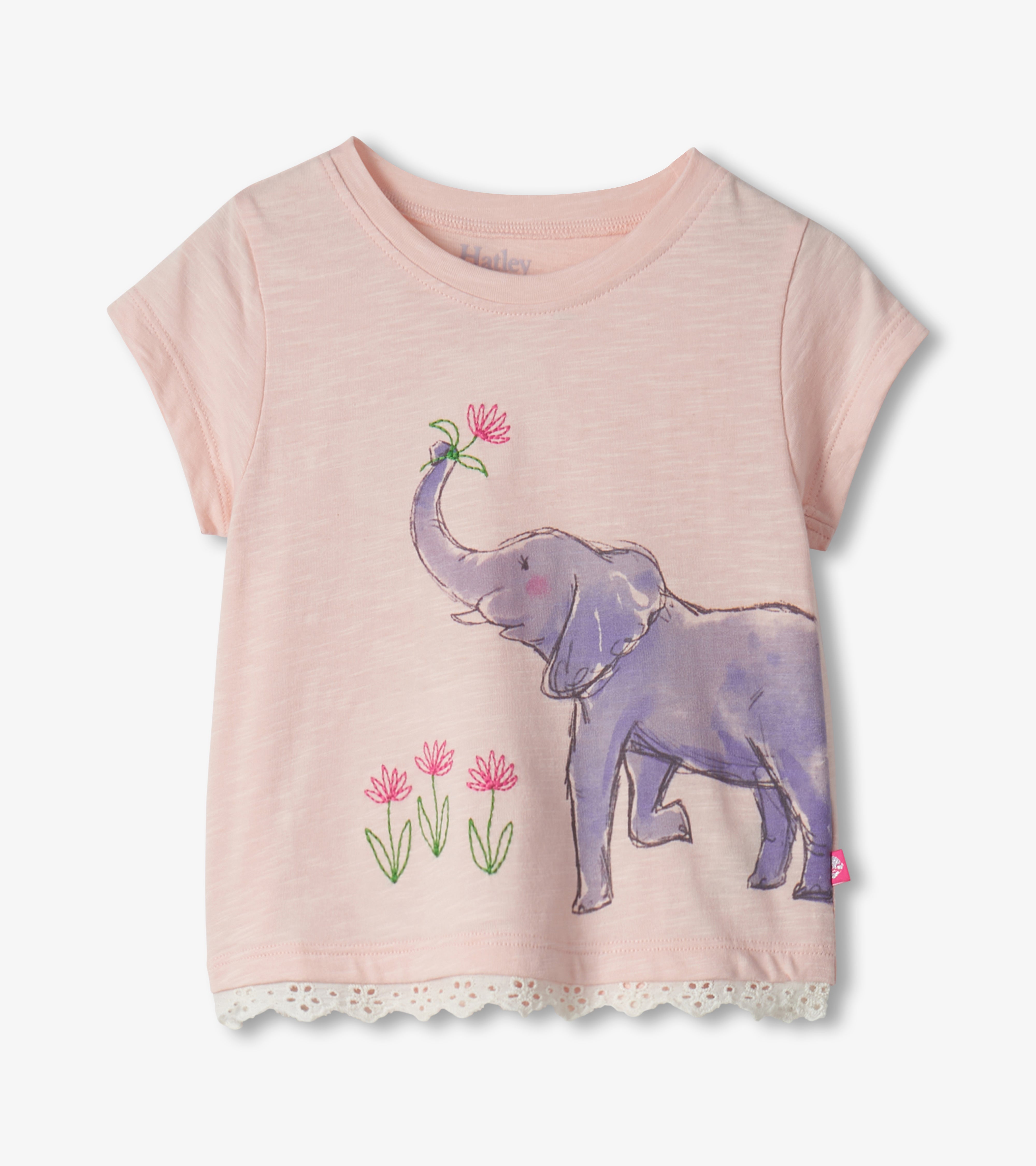 Baby & Toddler Girls Elephant T-Shirt & Short Set