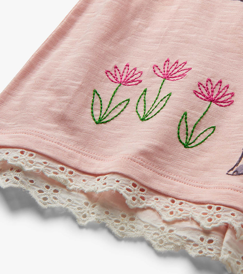 Baby & Toddler Girls Elephant T-Shirt & Short Set