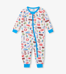 Baby Boys Painted Seascape Bamboo Sleeper