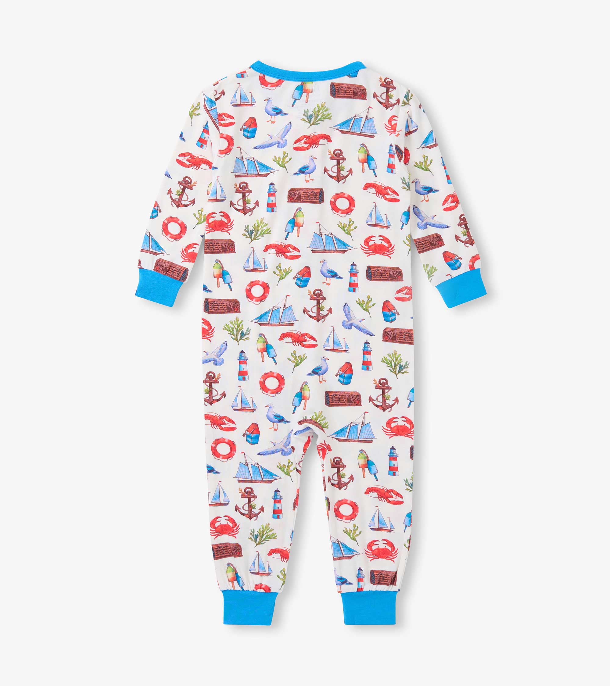 Baby Boys Painted Seascape Bamboo Sleeper