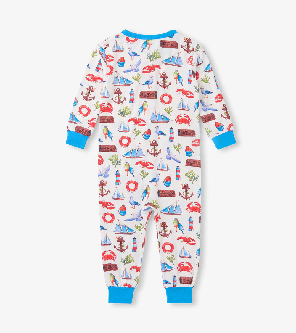 Baby Boys Painted Seascape Bamboo Sleeper