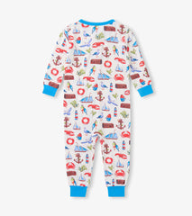 Baby Boys Painted Seascape Bamboo Sleeper