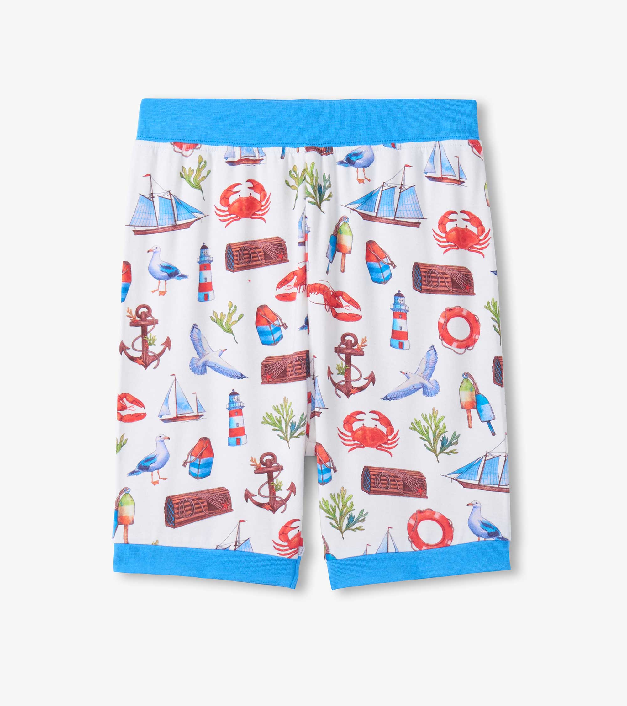 Boys Painted Seascape Bamboo Short Pajama Set