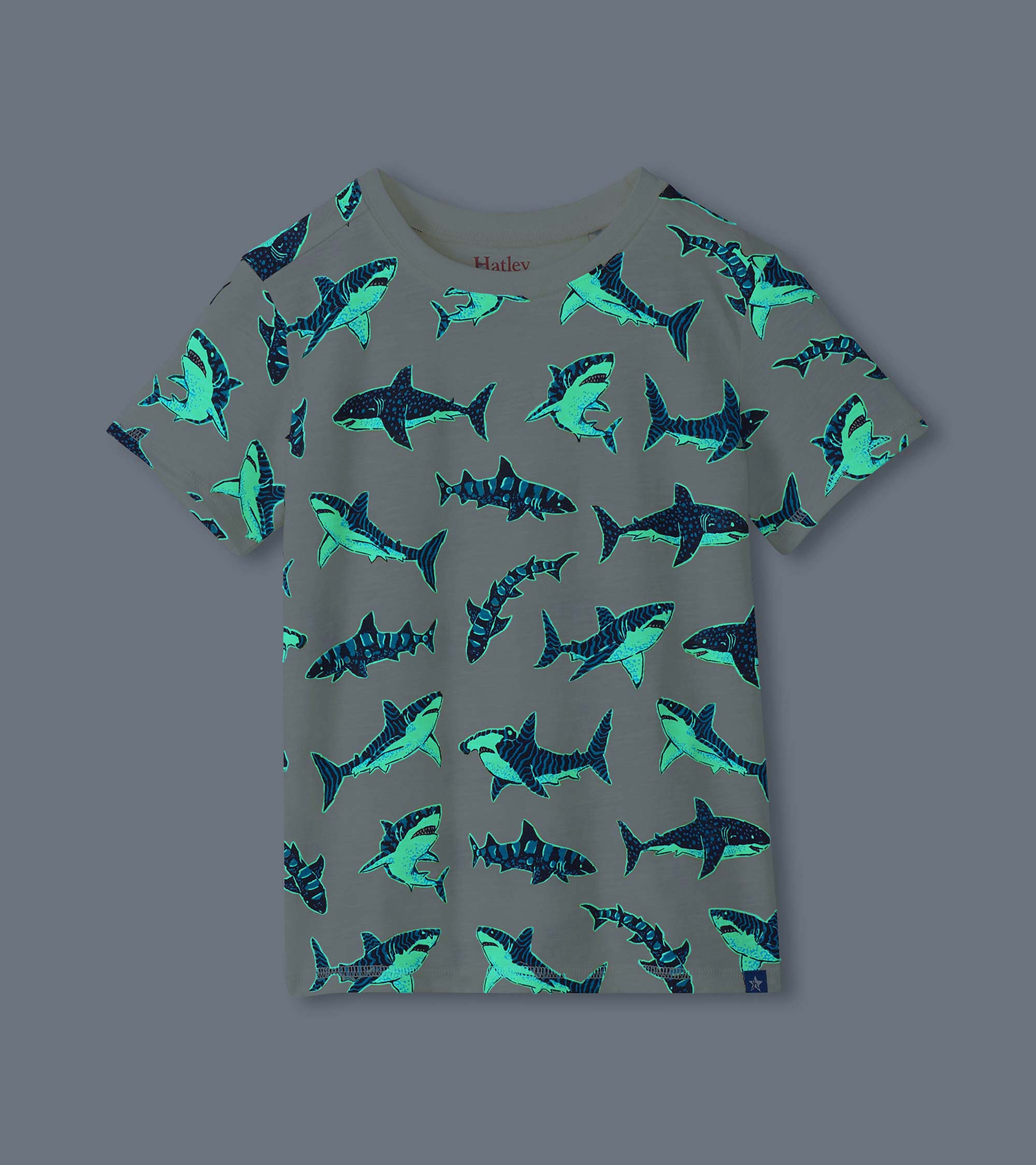 Boys Glow in the Dark Sharks Graphic Tee