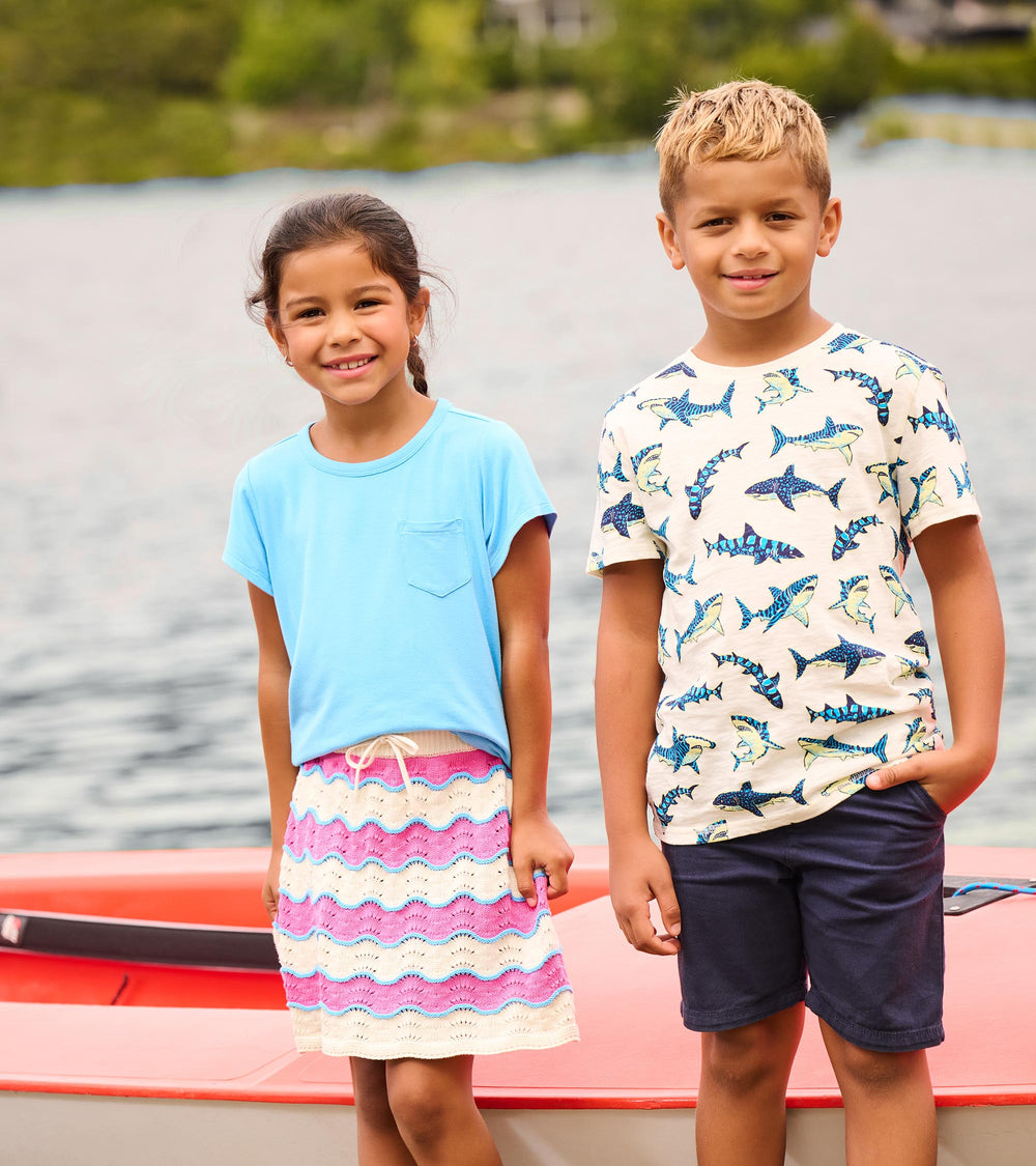 Boys Glow in the Dark Sharks Graphic Tee