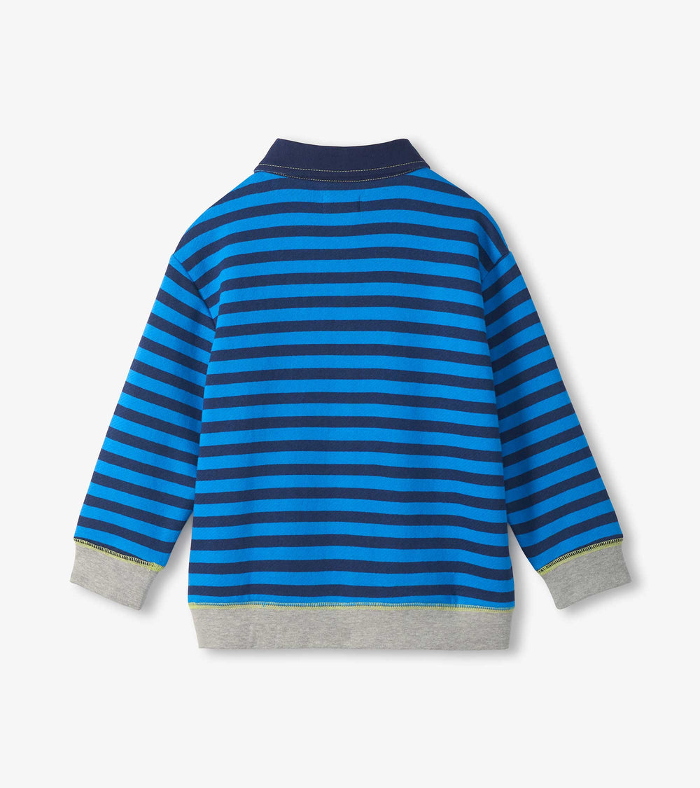 Boys Printed Stripes Rugby Sweatshirt