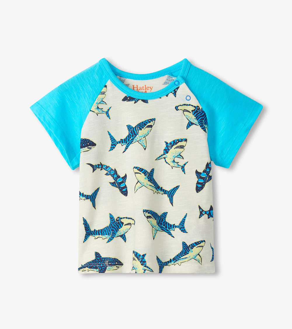 Baby & Toddler Boys Glow in the Dark Sharks Raglan T-Shirt