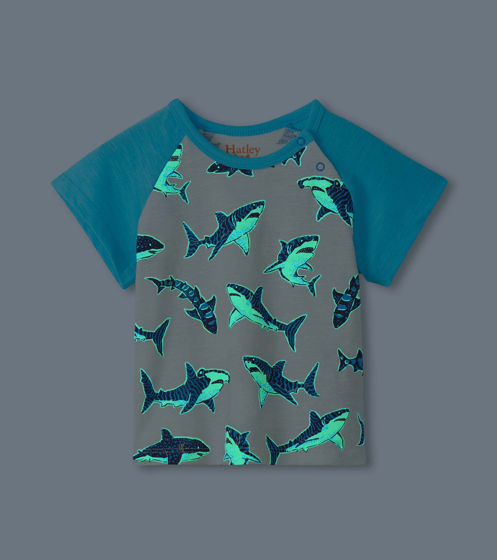 Baby & Toddler Boys Glow in the Dark Sharks Raglan T-Shirt