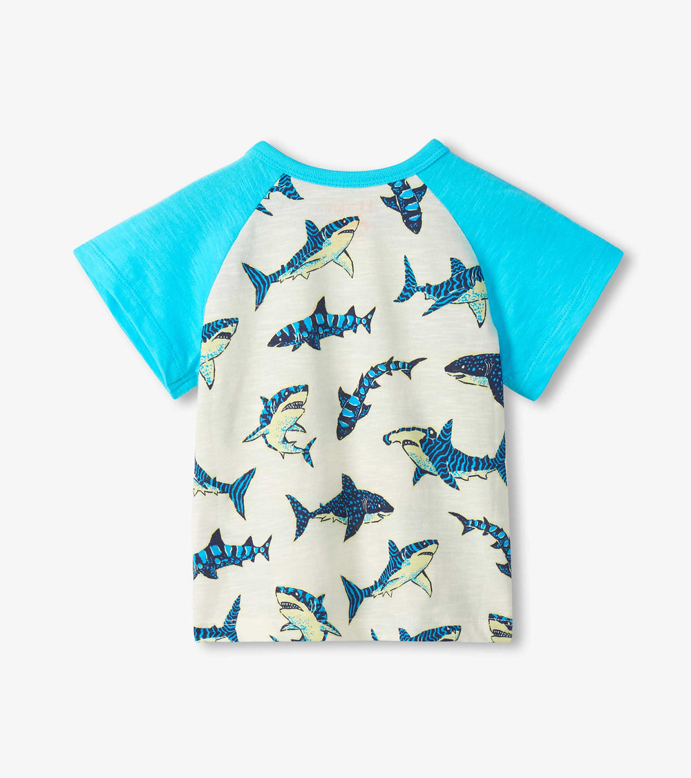 Baby & Toddler Boys Glow in the Dark Sharks Raglan T-Shirt