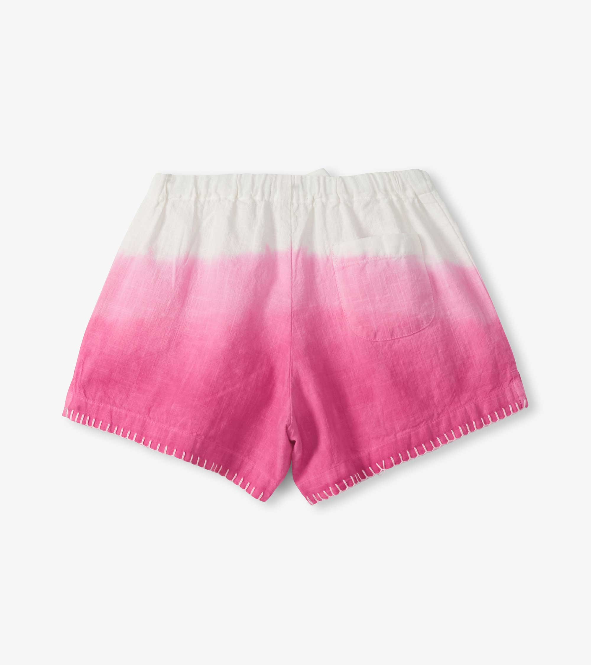 Girls Raspberry Dip Dye Woven Easy Shorts