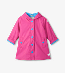 Girls Raspberry Rose Rain Jacket