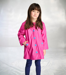 Girls Raspberry Rose Rain Jacket