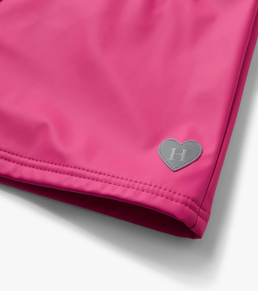 Girls Raspberry Rose Rain Jacket