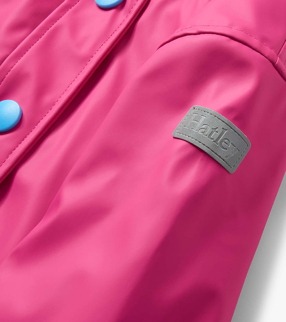 Girls Raspberry Rose Rain Jacket