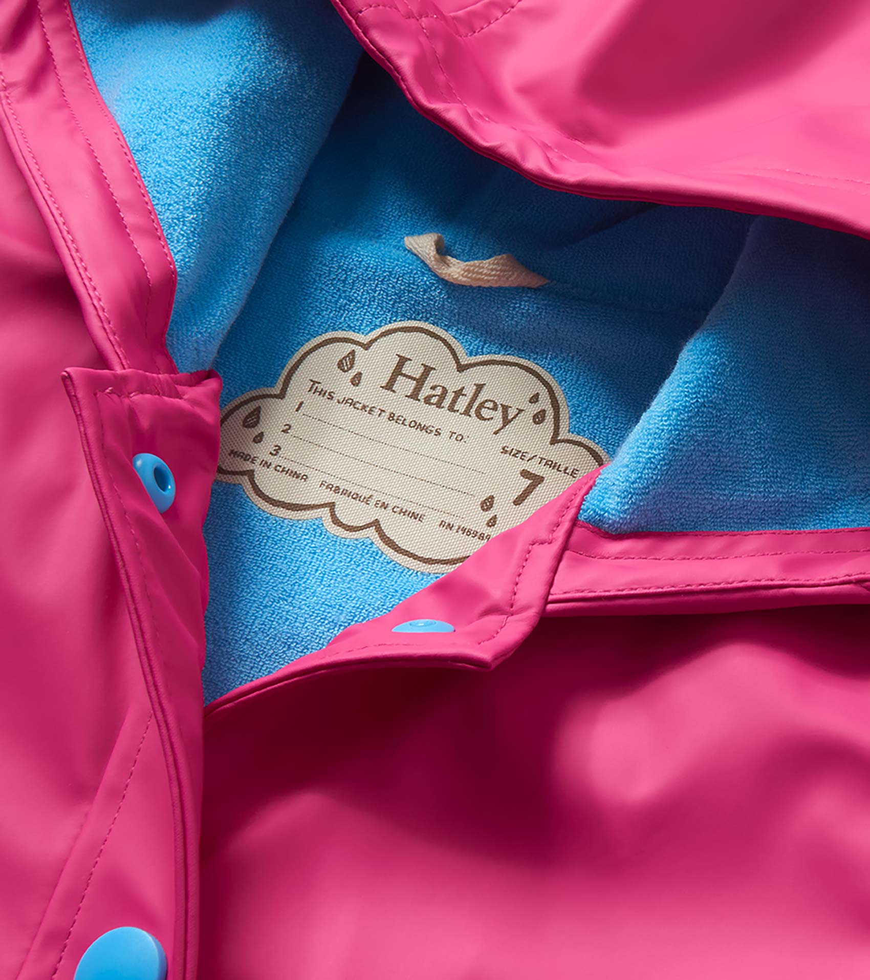 Girls Raspberry Rose Rain Jacket