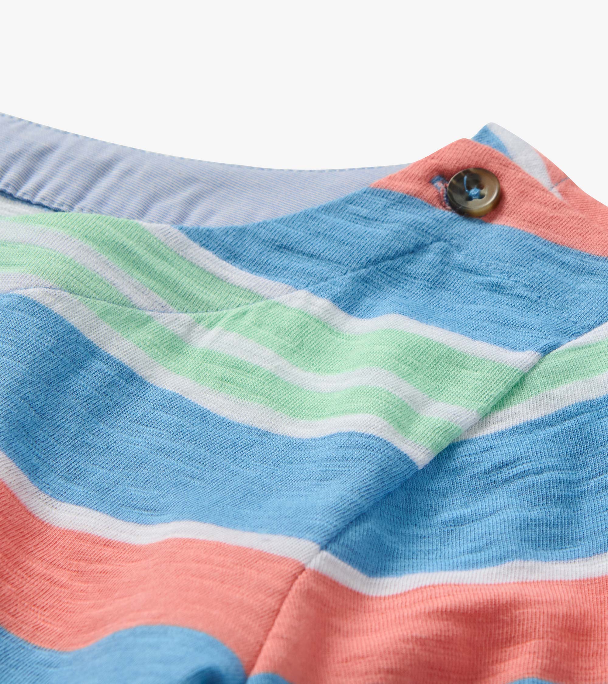 Button Breton - Azure Stripes