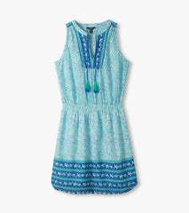 Chloe Dress - Beach Glass Ikat