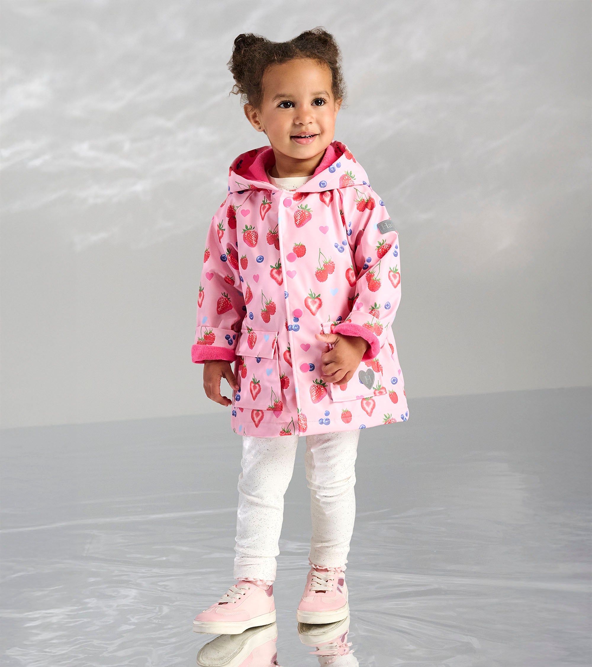 Baby & Toddler Girls Summer Berries Button-Up Rain Jacket