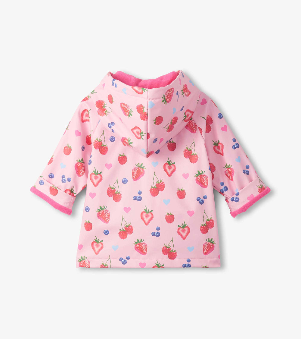 Baby & Toddler Girls Summer Berries Button-Up Rain Jacket
