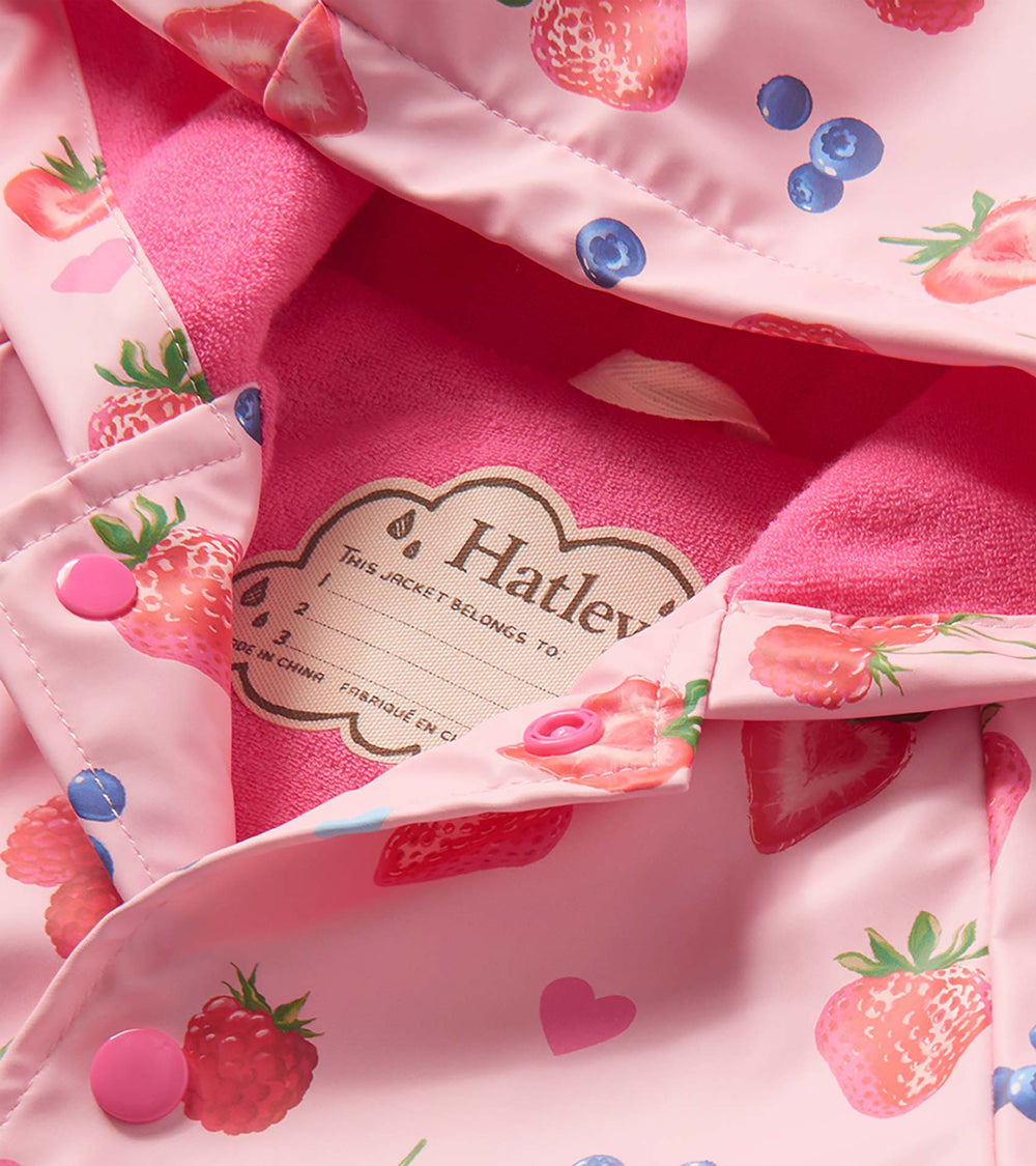 Baby & Toddler Girls Summer Berries Button-Up Rain Jacket
