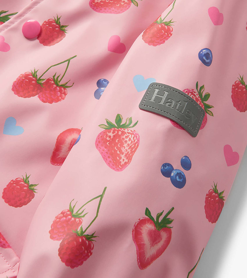 Baby & Toddler Girls Summer Berries Button-Up Rain Jacket