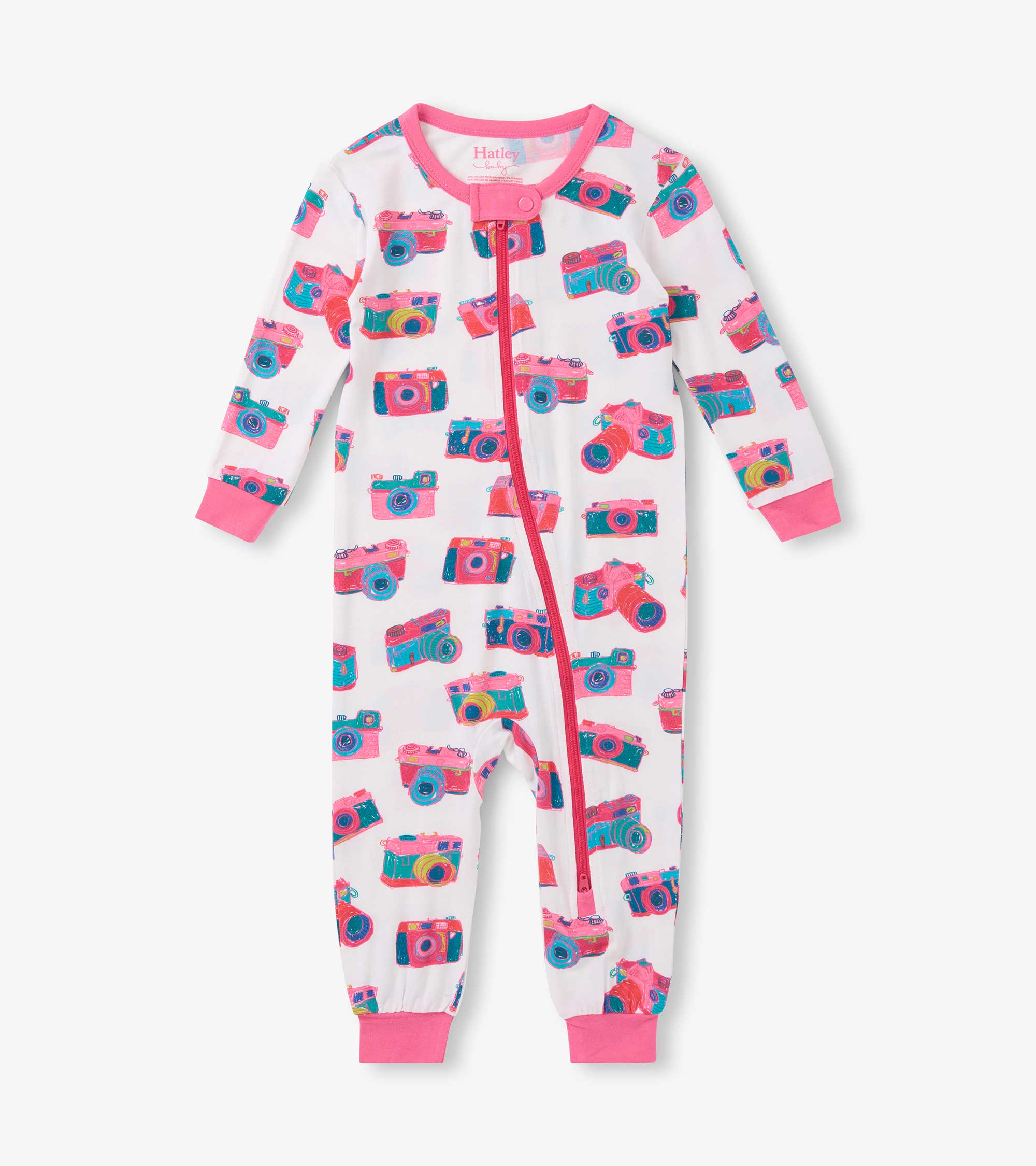 Baby Girls Sketchy Cameras Bamboo Sleeper