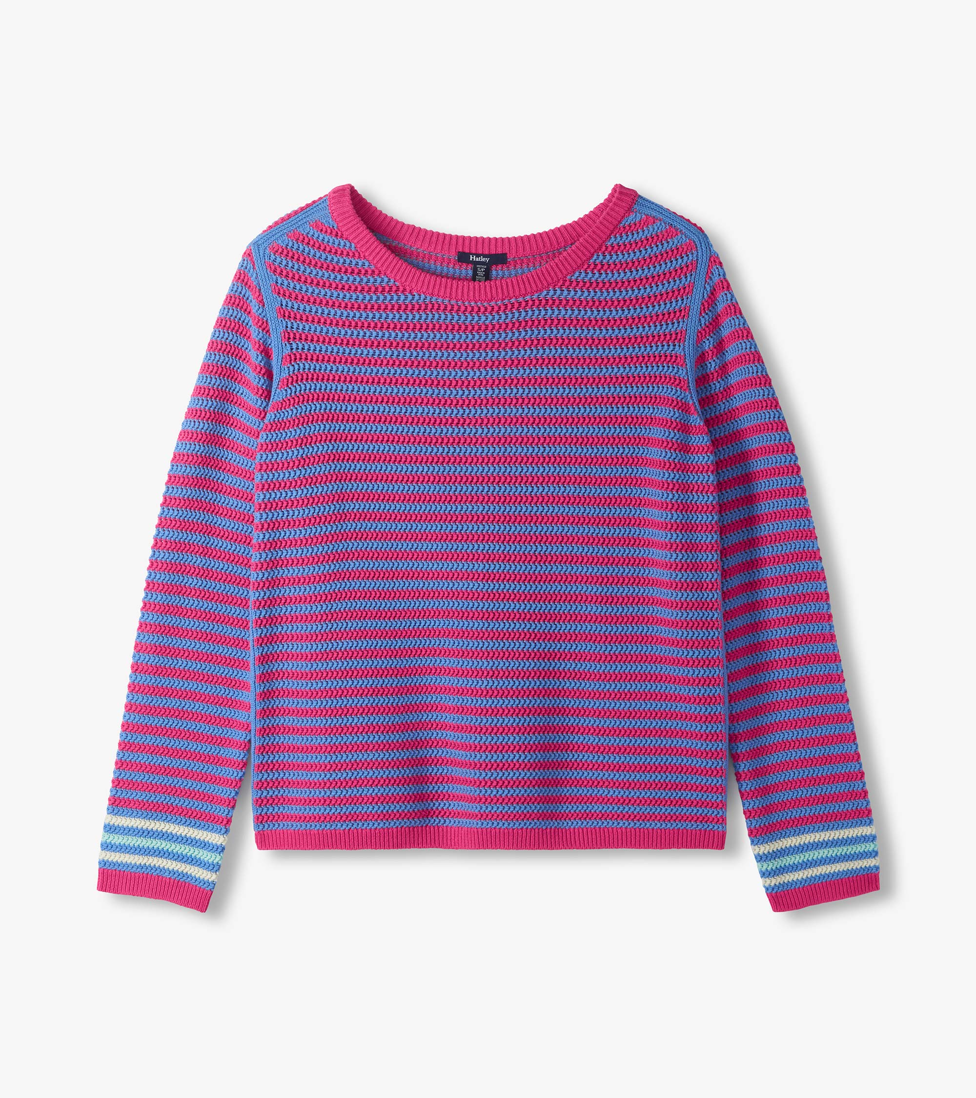 Pointelle Stripe Sweater - South East Summer