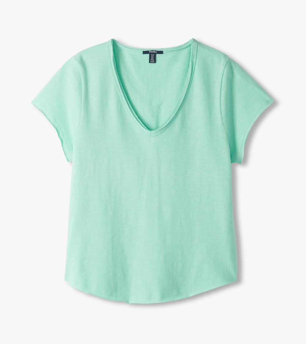 Sadie V-Neck Tee - Sea Glass