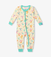 Baby Girls Springtime Hummingbirds Bamboo Sleeper