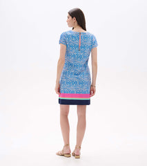 Zip-Back Tee Dress - Soft Ikat