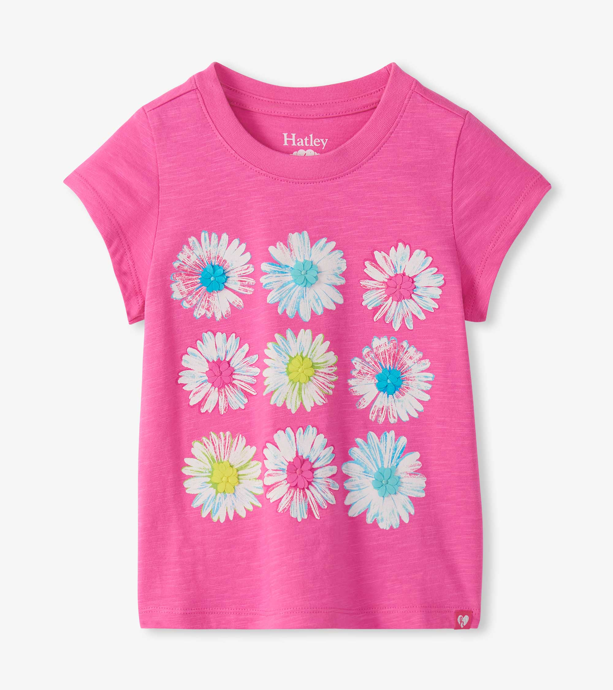Girls Party Flowers Graphic Tee