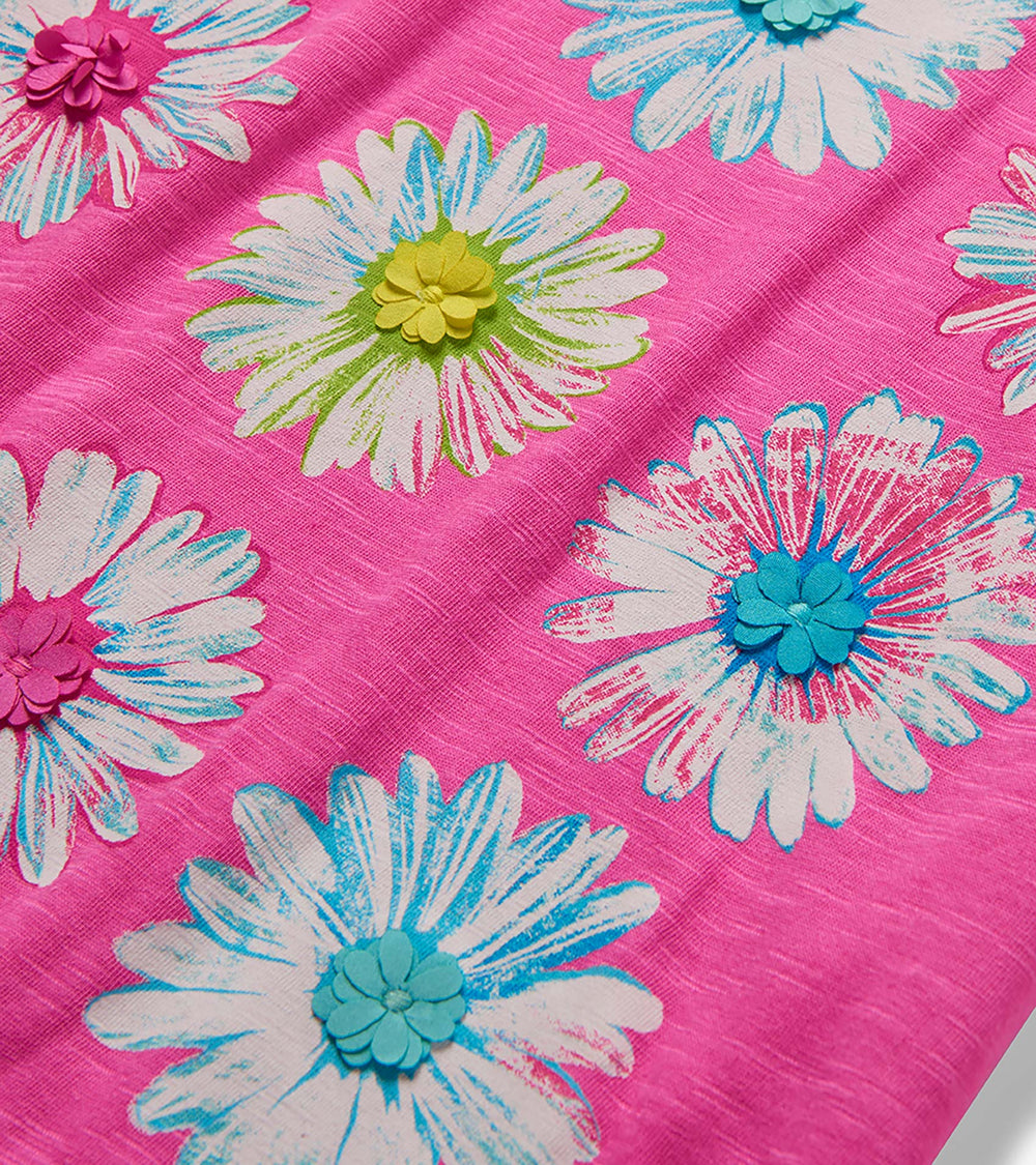 Girls Party Flowers Graphic Tee
