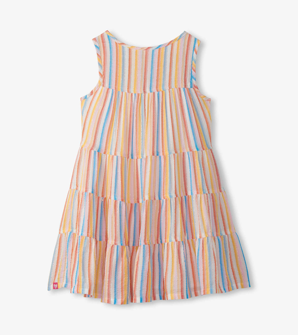 Girls Sunny Stripes Tiered Dress