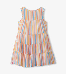 Girls Sunny Stripes Tiered Dress