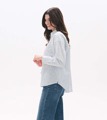 Relaxed Button Down - Cashmere Blue Stripes