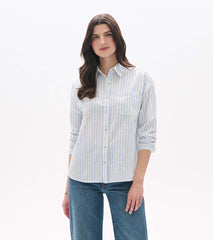 Relaxed Button Down - Cashmere Blue Stripes