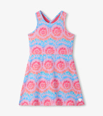 Girls Starburst Tie Dye Active A-Line Dress