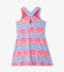 Girls Starburst Tie Dye Active A-Line Dress