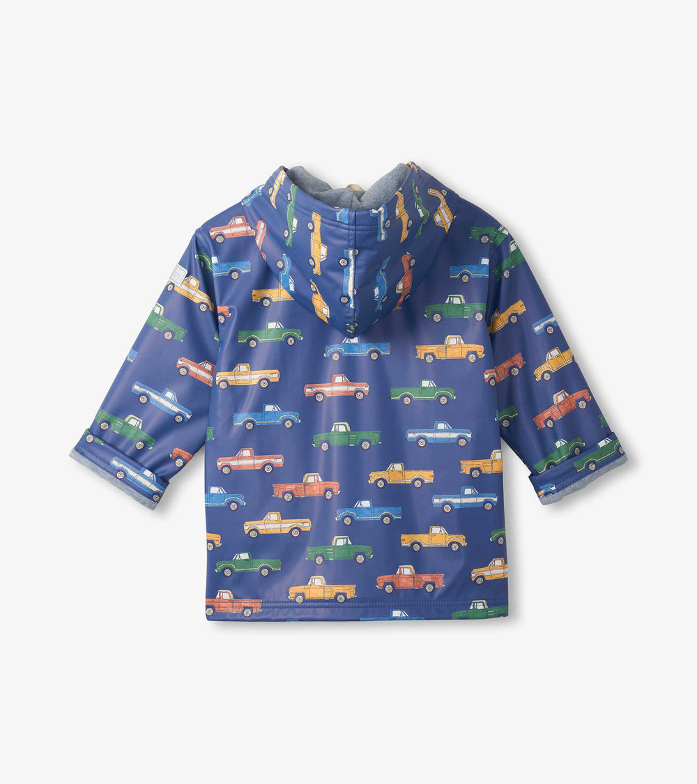 Boys Trucks Zip-Up Rain Jacket