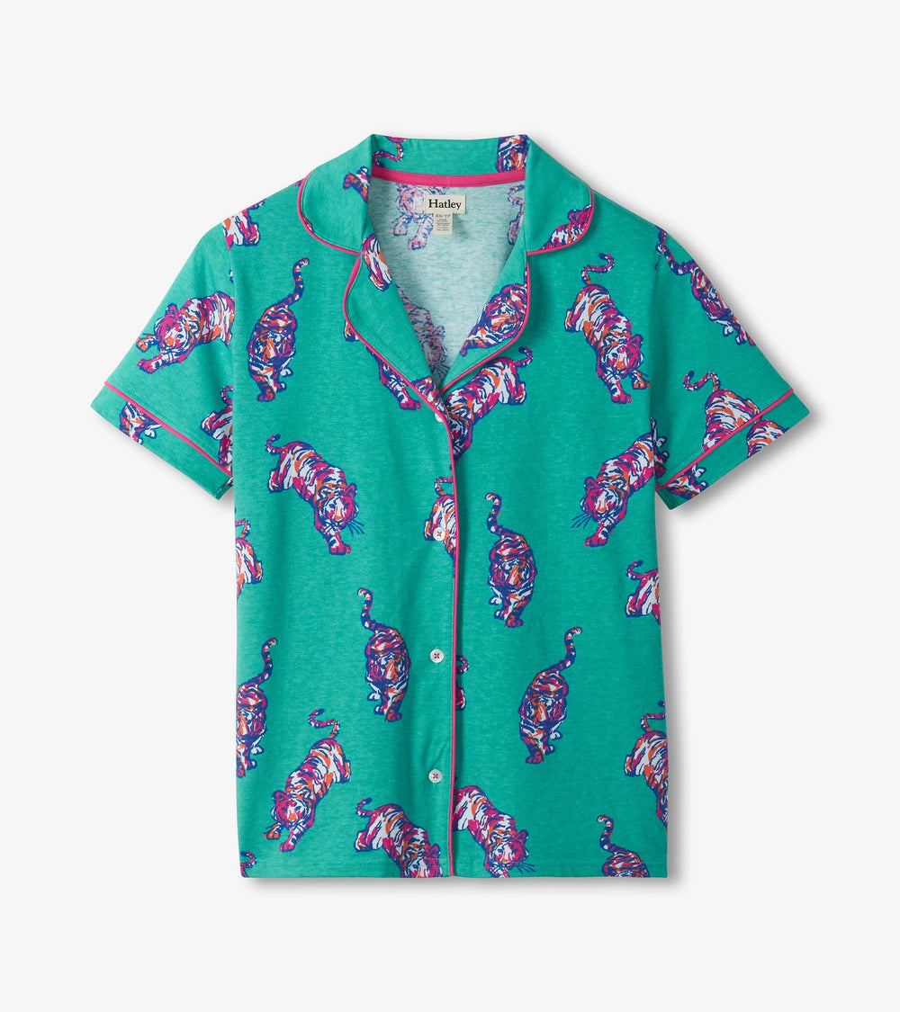 Women's Fierce Tigers Short Pajama Set