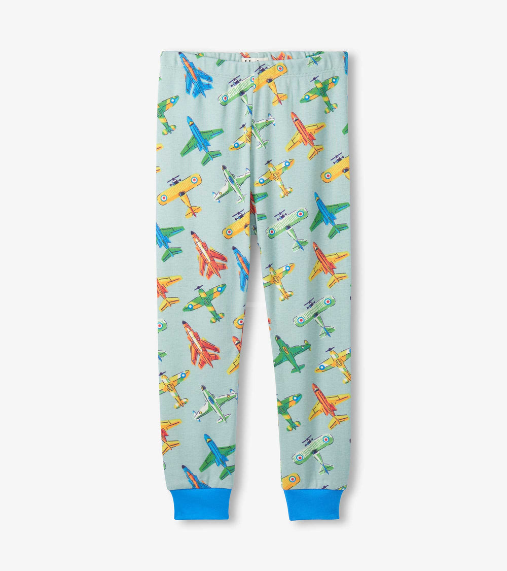 Boys Vintage Aircrafts Cotton Pajama Set