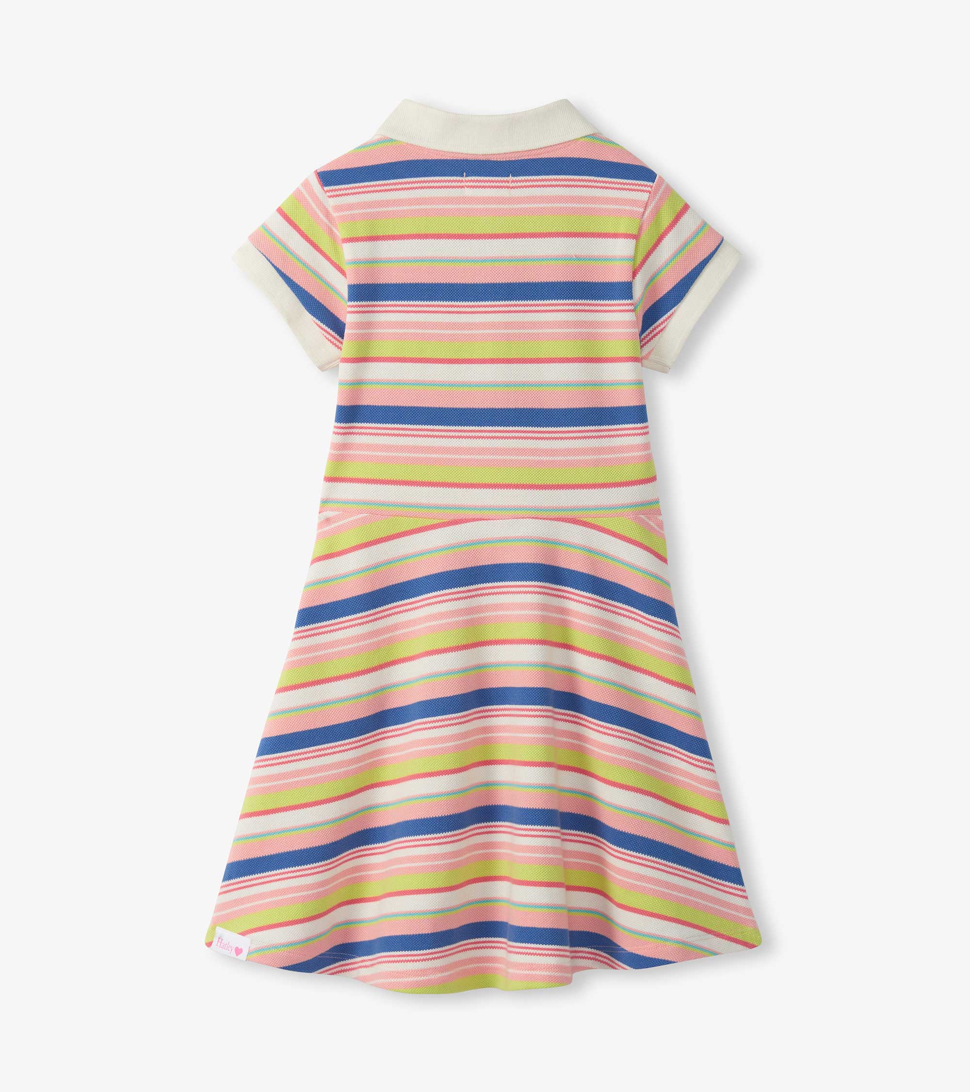 Girls Vintage Camp Stripe Pique Polo Dress