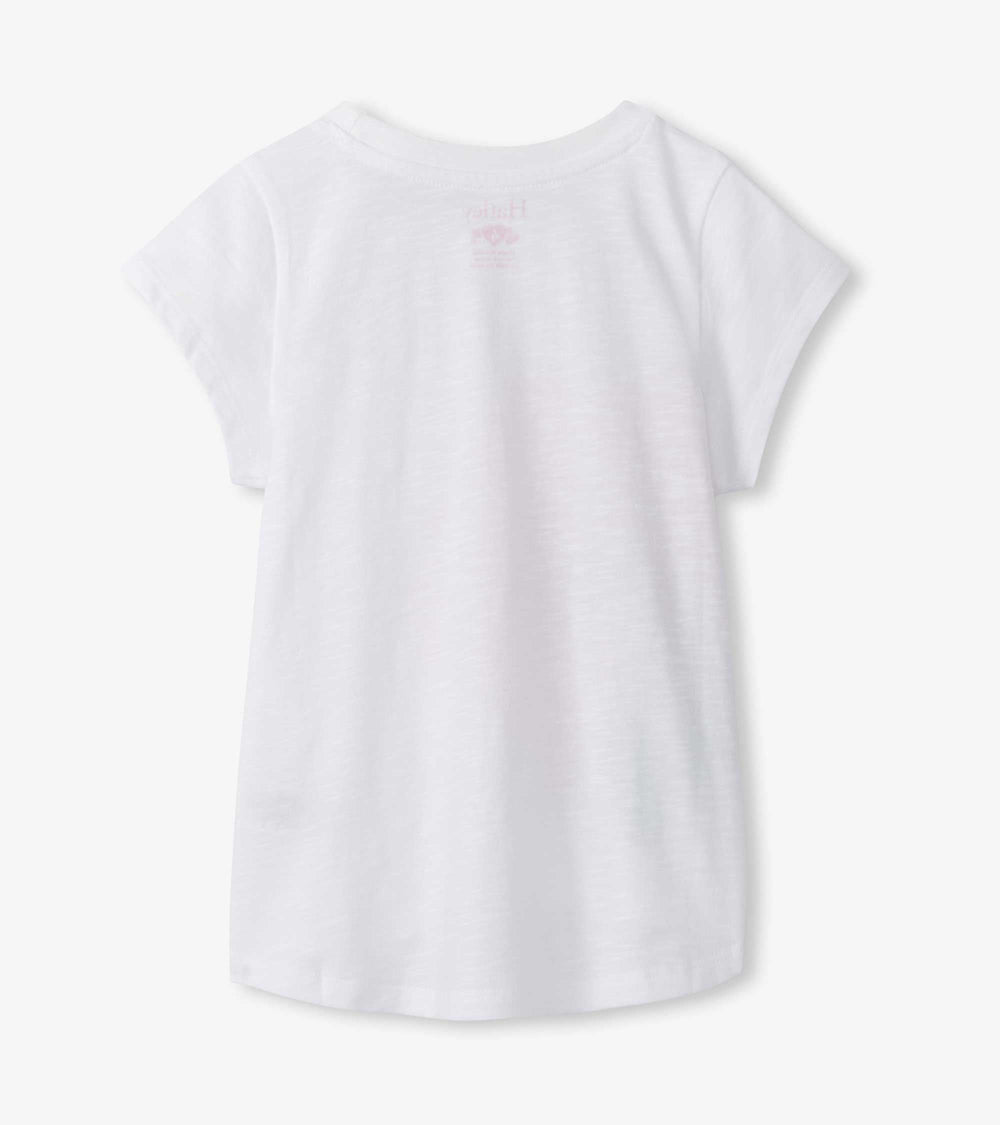 Girls Hibiscus Tie Front T-Shirt