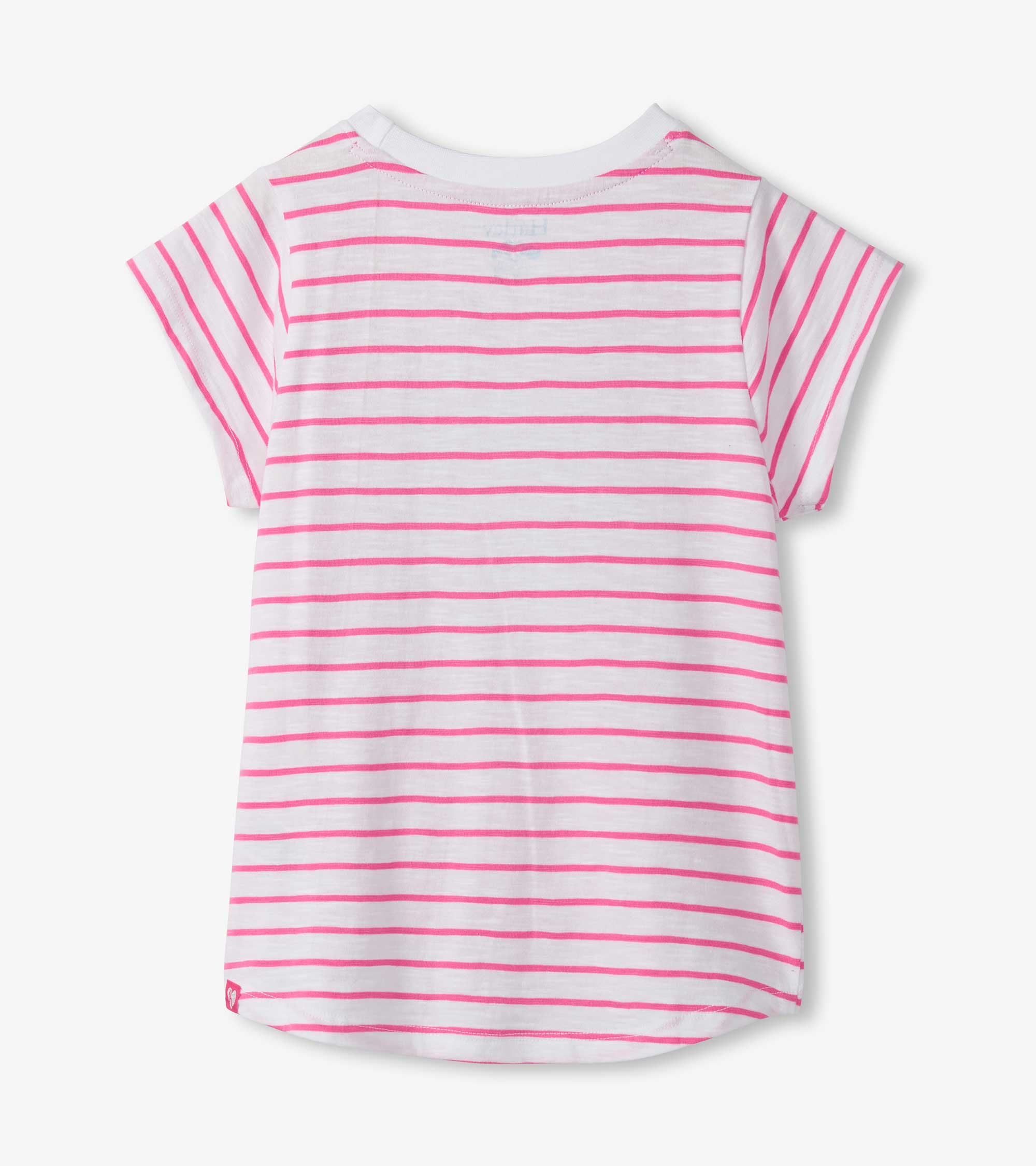 Girls Radiant Flower Striped Tie Front T-Shirt