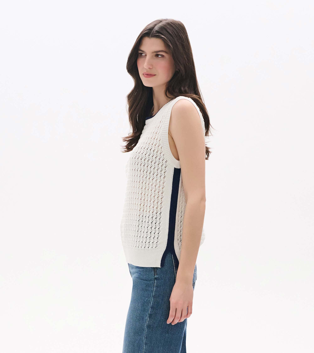 Cruz Knit Tank - White