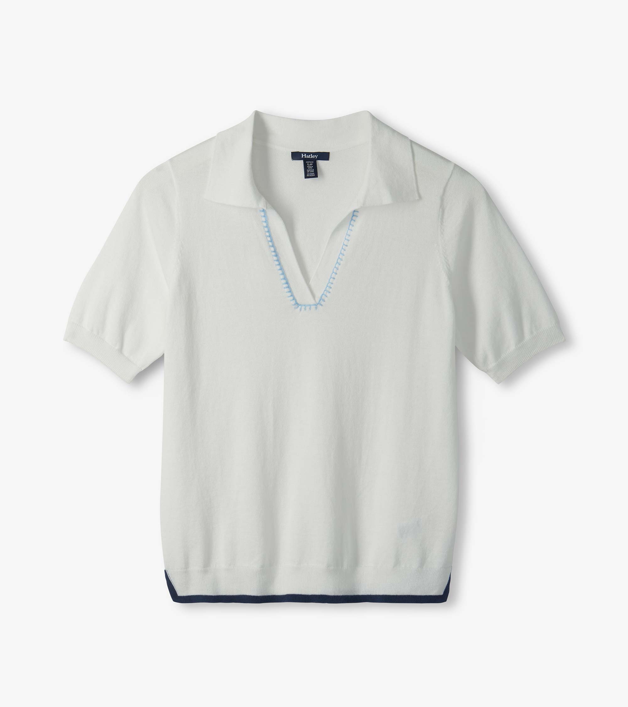 Johnny Collar Top - White