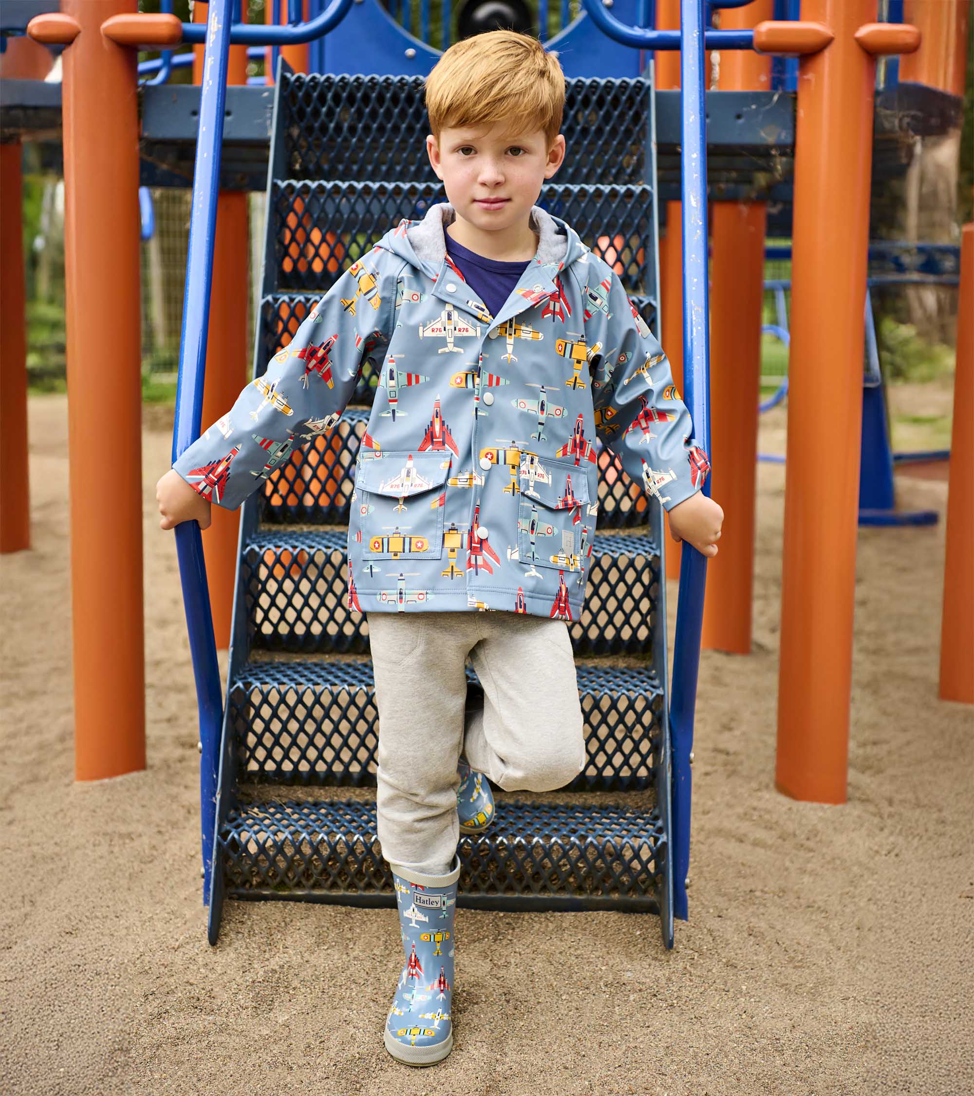 Boys Airplanes Rain Jacket